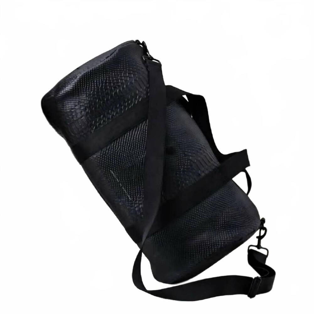 NEW AMPERSAND AS APOSTROPHE leather og duffle bag in black